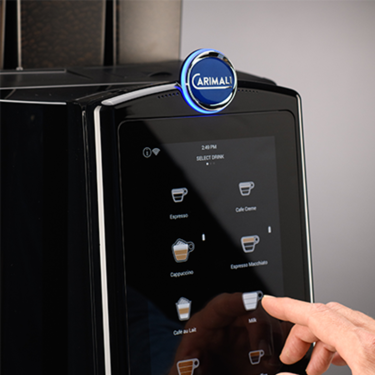 Automat cafea profesional CARIMALI cu 3 compartimente, 1 boabe, 2 solubile - 3