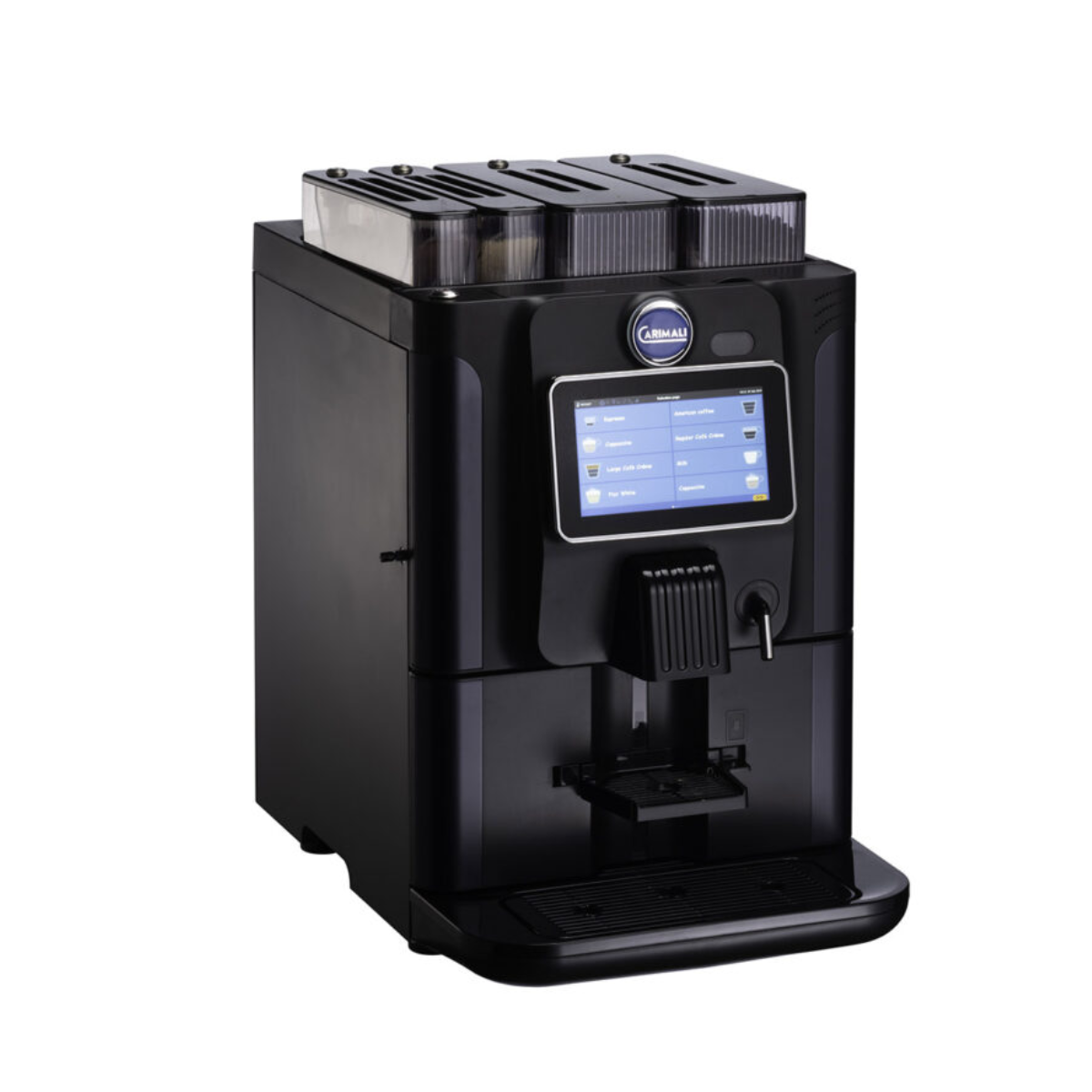 Automat de cafea profesional CARIMALI cu 4 compartimente, 2 boabe, 2 solubile + Lapte proaspat - 3