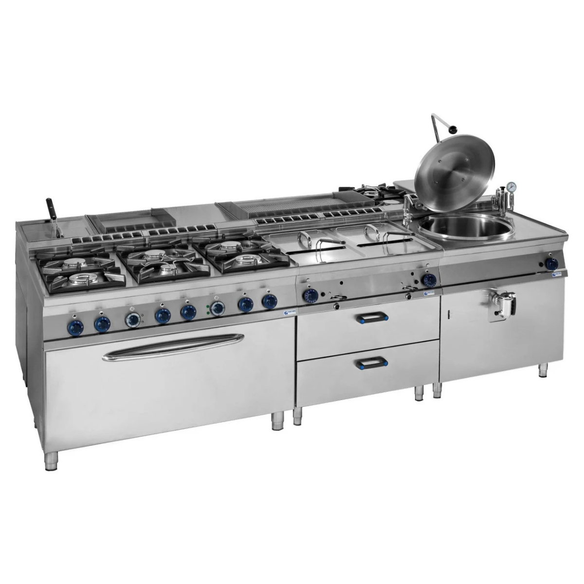 Marmita profesionala pe gaz, 80 Litri, incalzire indirecta, Aprindere Piezo, 12.5 kW, 80*70*90 cm - 4