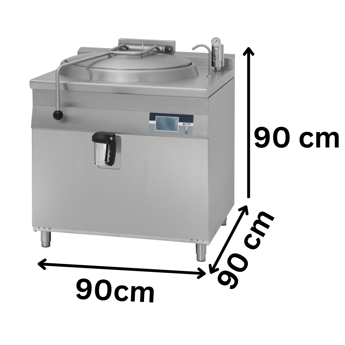 Marmita profesionala electrica 150 Lt, Incalzire Indirecta, Ecran Tactil, Alimentare Automata, 24 kW, 90*90*90 mm - 1