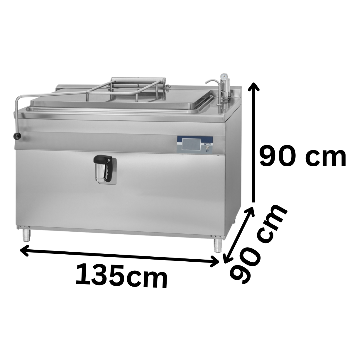 Marmita profesionala electrica 200 lt, Incalzire Indirecta, Ecran Tactil, Alimentare Automata, 30 kW, 135*90*90 cm - 1