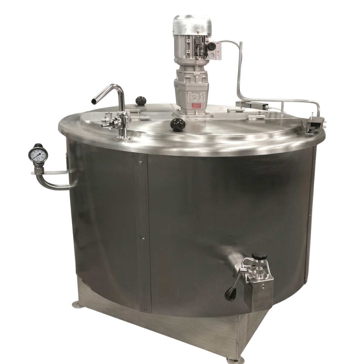 Marmita profesionala rotunda pe gaz cu panou digital 400 Lt, Incalzire Indirecta, 48 kW, 132*133*107 cm - 2