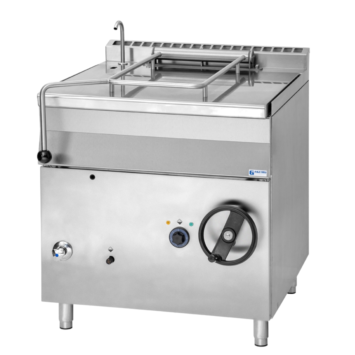 Tigaie basculanta profesionala pe gaz 80 Lt, Inclinare Manuala, 16 kW, 80*90*90 cm - 0