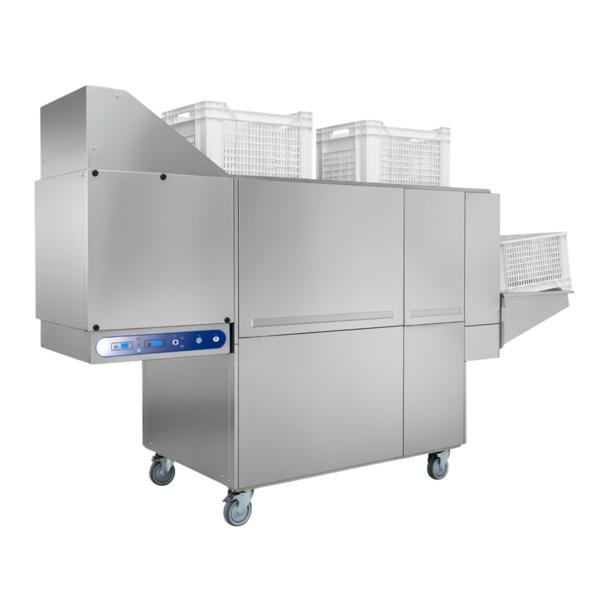 Masina de spalat navete si cosuri tip tunel cu sistem de basculare 100 cosuri/h, 27.3 kW, 272*80*182 cm - 2