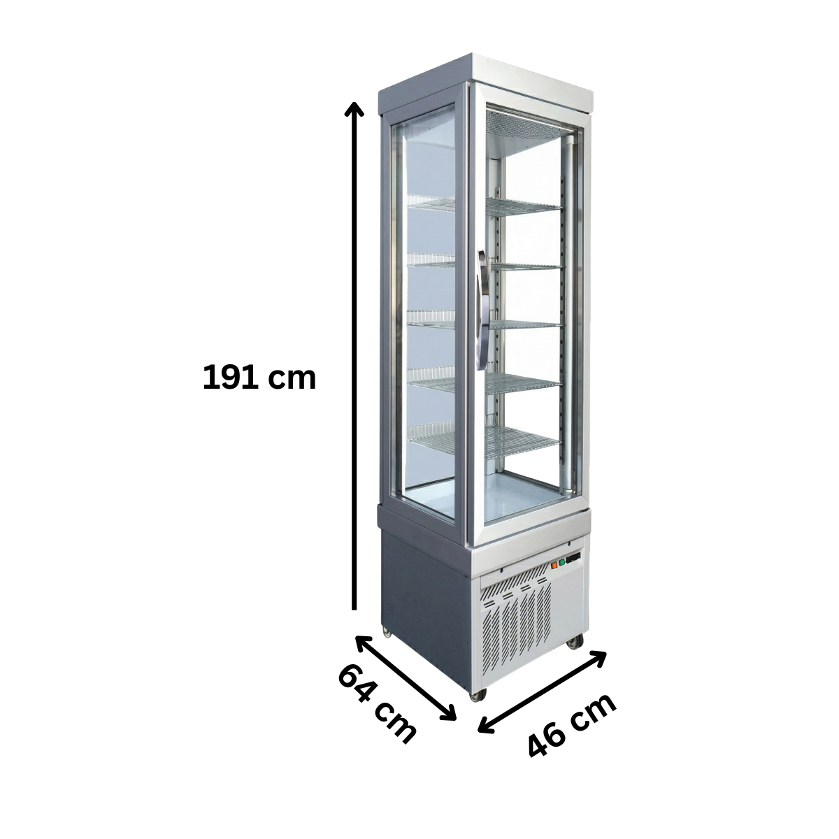 Vitrina frigorifica cofetarie Tekna, temp: -25...-5 C, racire ventilata, 255 lt. 46*64*191 cm - 1