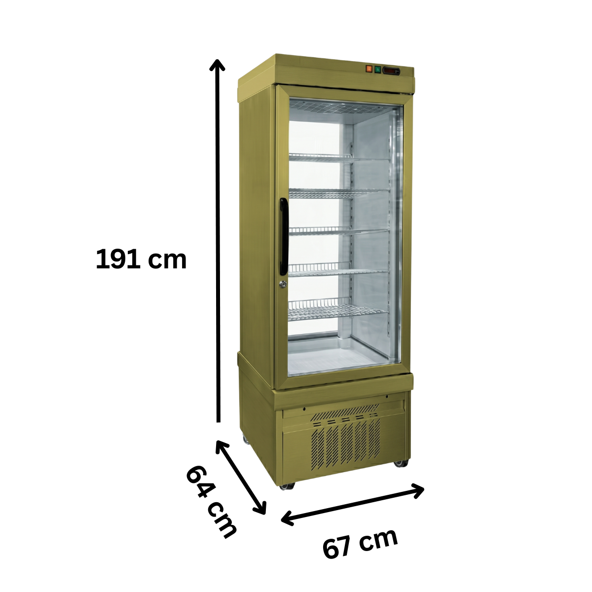 Vitrina frigorifica cofetarie Tekna, temp: +2...+10 °C, racire statica, 420 lt. 67*64*191 cm - 1