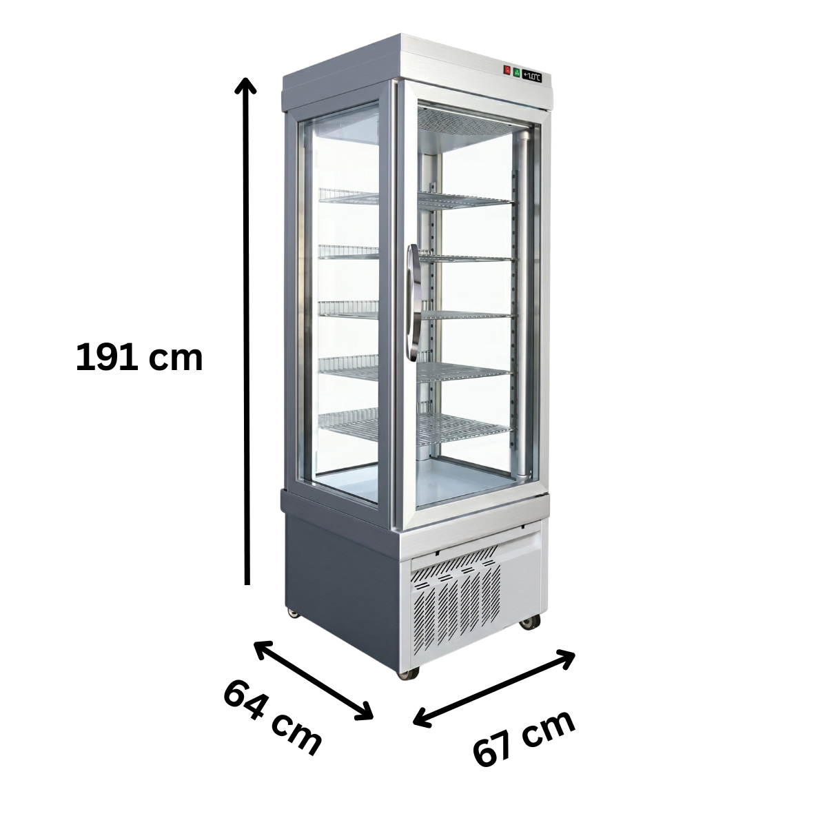Vitrina frigorifica cofetarie Tekna, temp: +5...-25 °C, No Frost, 430 lt. 67*64*191 cm - 1