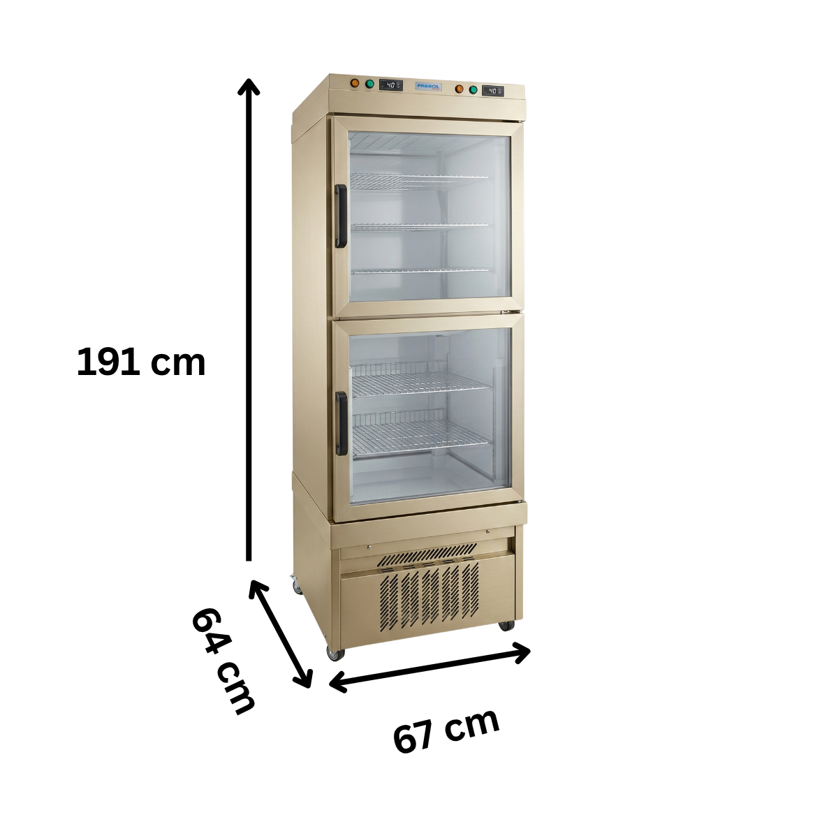 Vitrina frigorifica combinata cofetarie Tekna, temp: -25...+10 °C, racire statica combinata, 370 lt. 67*64*191 cm - 1