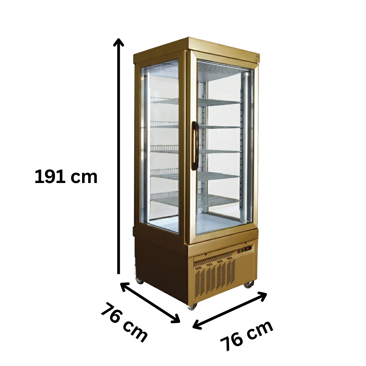 Vitrina frigorifica cofetarie Tekna, temp: +5...-25 °C, racire ventilata no-frost, 540 lt. 76*76*191 cm - 1