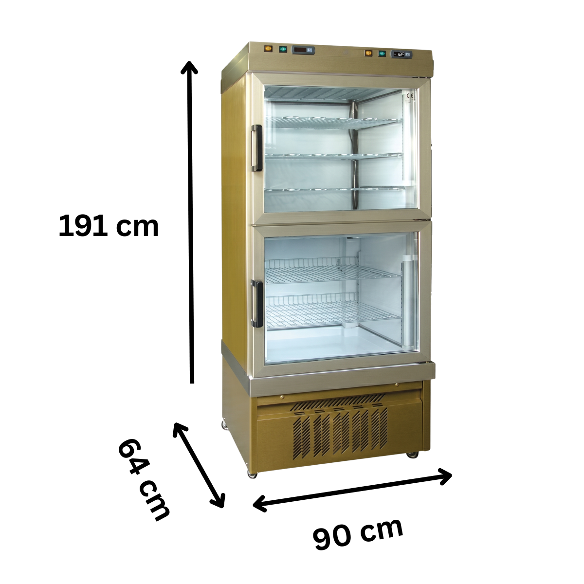 Vitrina frigorifica combinata cofetarie Tekna, temp: -25...+10 °C, racire ventilata No-Frost, 520 lt. 90*64*191 cm - 1