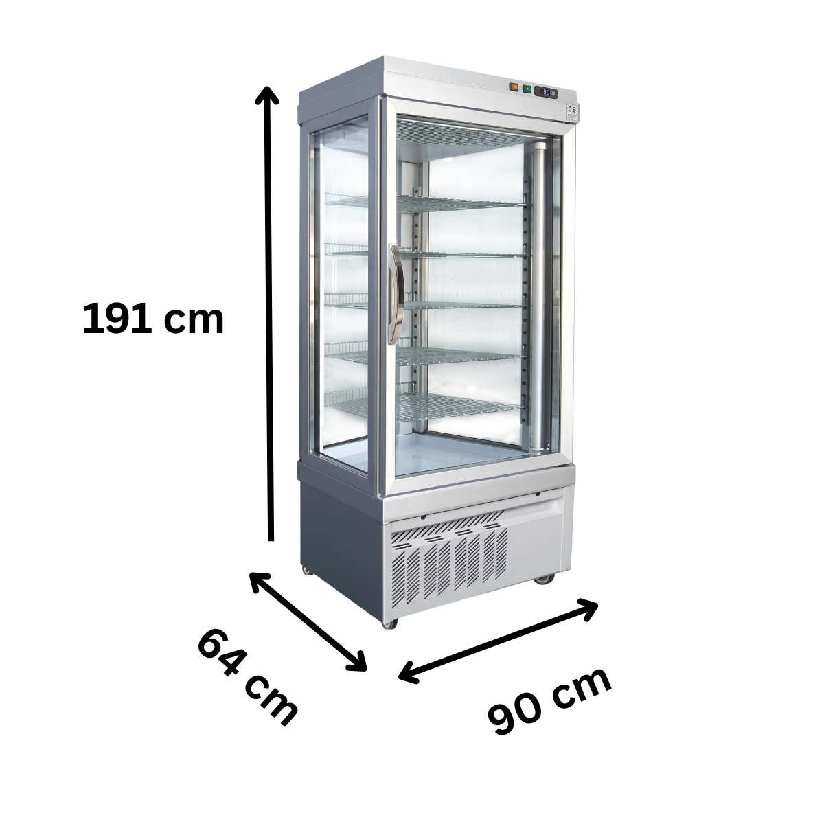 Vitrina frigorifica cofetarie Tekna, temp: -15...-25 °C, racire statica, 630 lt. 90*64*191 cm - 1
