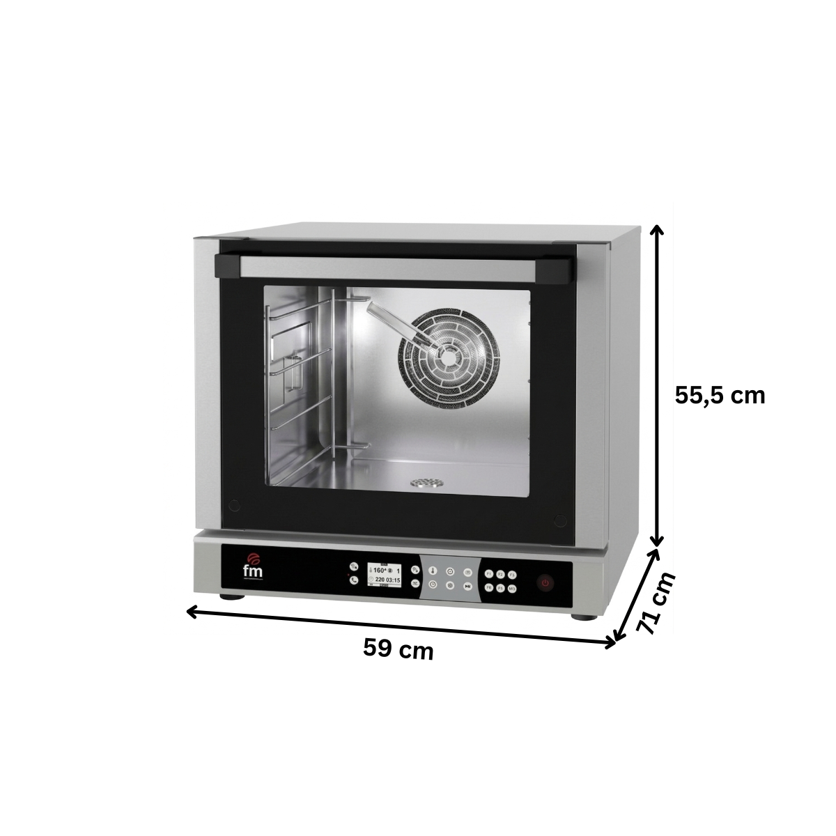 Cuptor profesional patiserie / gastronomie FM electric cu 4 tavi si panou de control electronic - 2