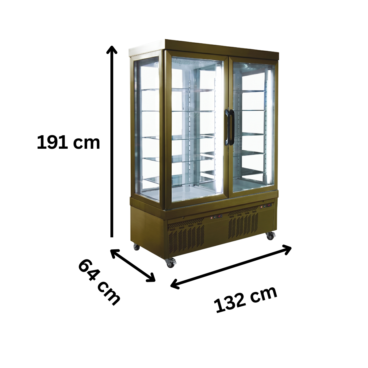 Vitrina frigorifica combinata No-Frost cofetarie Tekna, temp: -25...+10 °C, racire ventilata No-Frost, 880 lt. 132*64*191 cm - 1