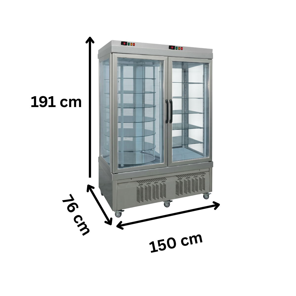 Vitrina frigorifica combinata No-Frost cofetarie Tekna, temp: -25...+10 °C, racire ventilata No-Frost, 1160 lt. 150*76*191 cm - 1