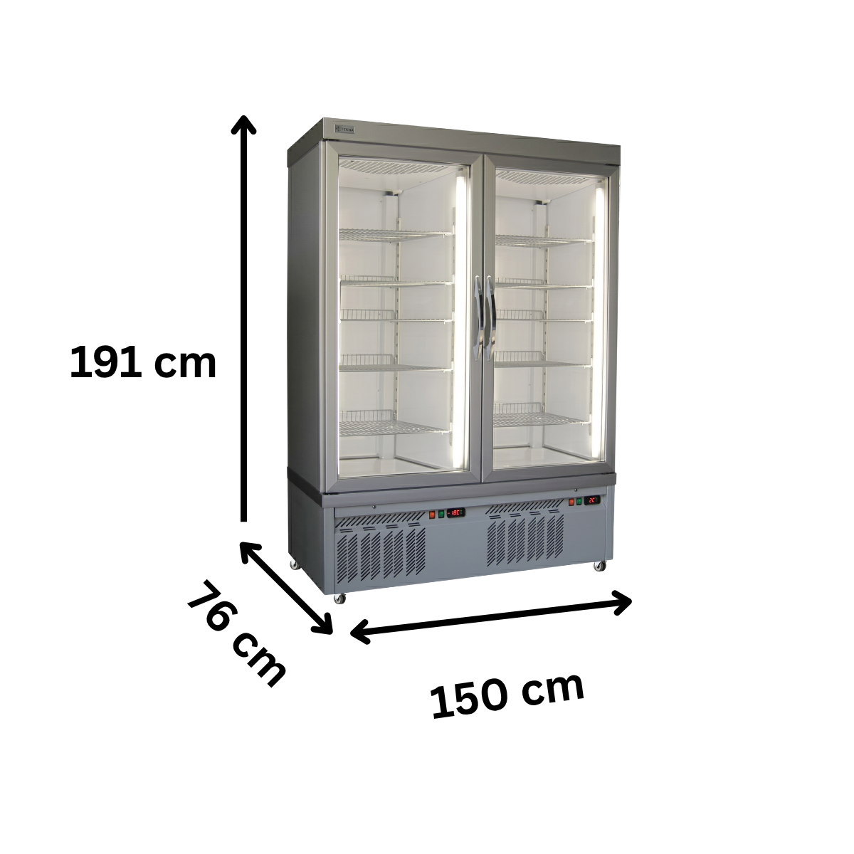 Vitrina frigorifica combinata No-Frost cofetarie Tekna, temp: -25...+10 °C, racire ventilata No-Frost, 1065 lt. 150*76*191 cm - 1