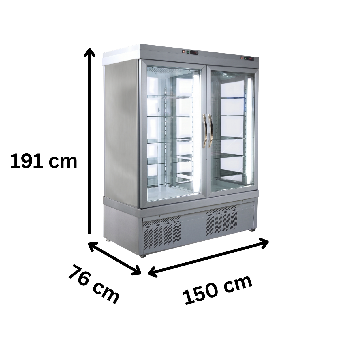 Vitrina frigorifica cofetarie Tekna, temp: -5...+10 °C, racire ventilata No-Frost, 1135 lt. 150*76*191 cm - 1