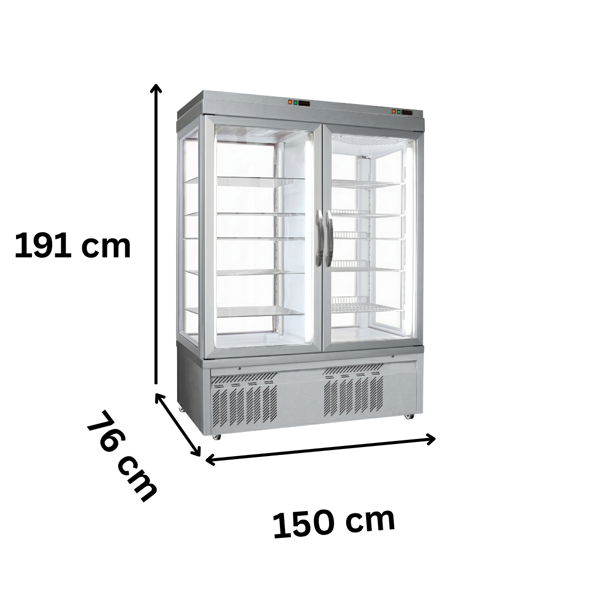 Vitrina congelare cofetarie Tekna, temp: -25...+5 °C, racire ventilata No-Frost, 1160 lt. 150*76*191 cm - 1