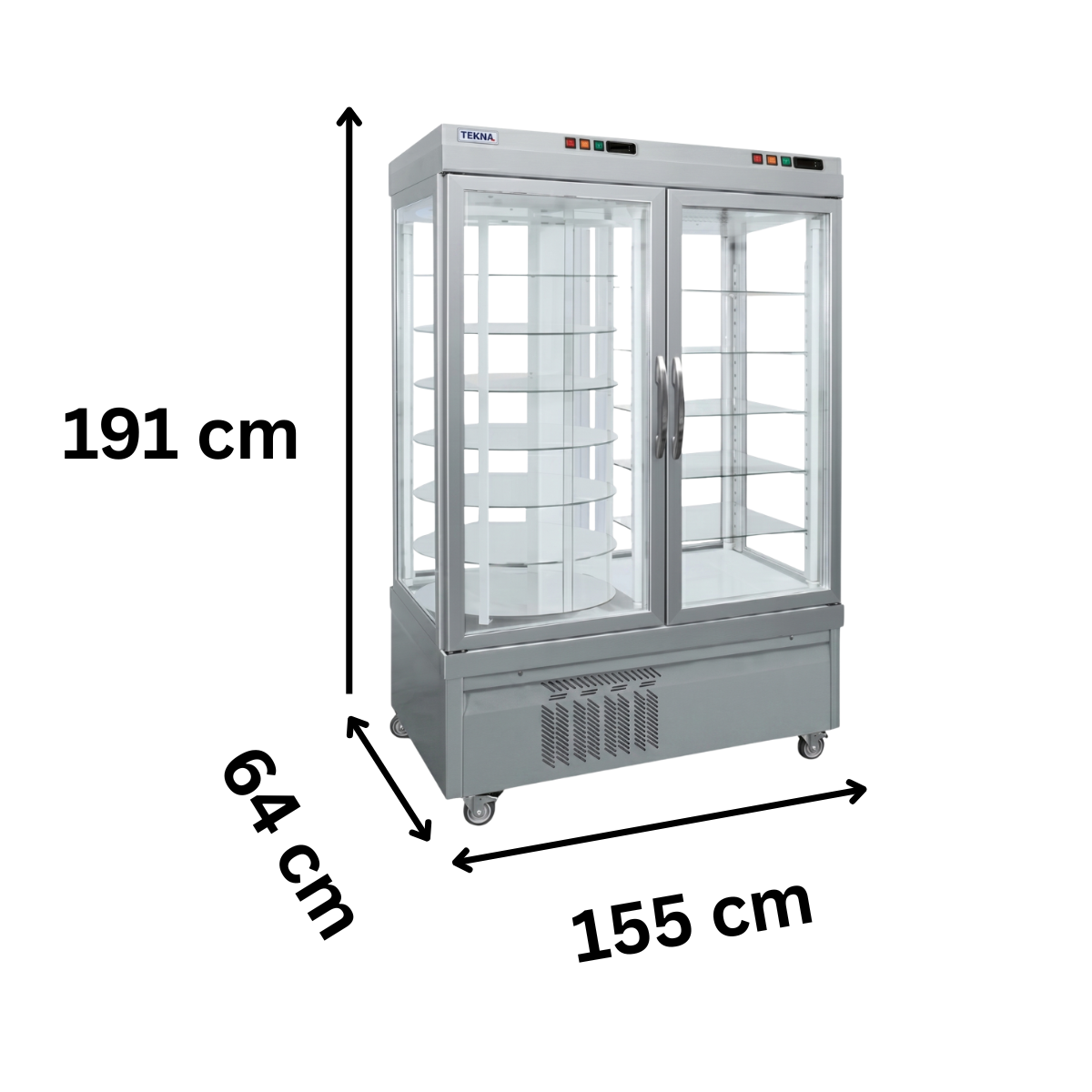 Vitrina frigorifica combinata No-Frost cofetarie Tekna, temp: -25...+10 °C, racire ventilata No-Frost, 915 lt. 155*64*191 cm - 1