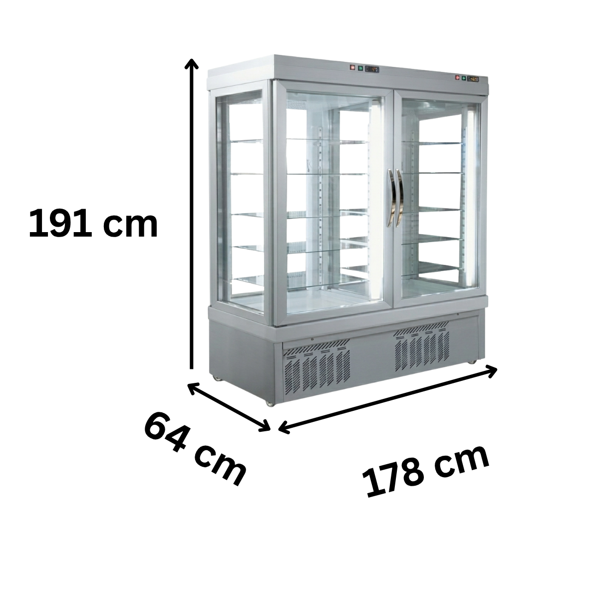 Vitrina frigorifica combinata No-Frost cofetarie Tekna, temp: -25...+10 °C, racire ventilata No-Frost, 1210 lt. 178*64*191 cm - 1