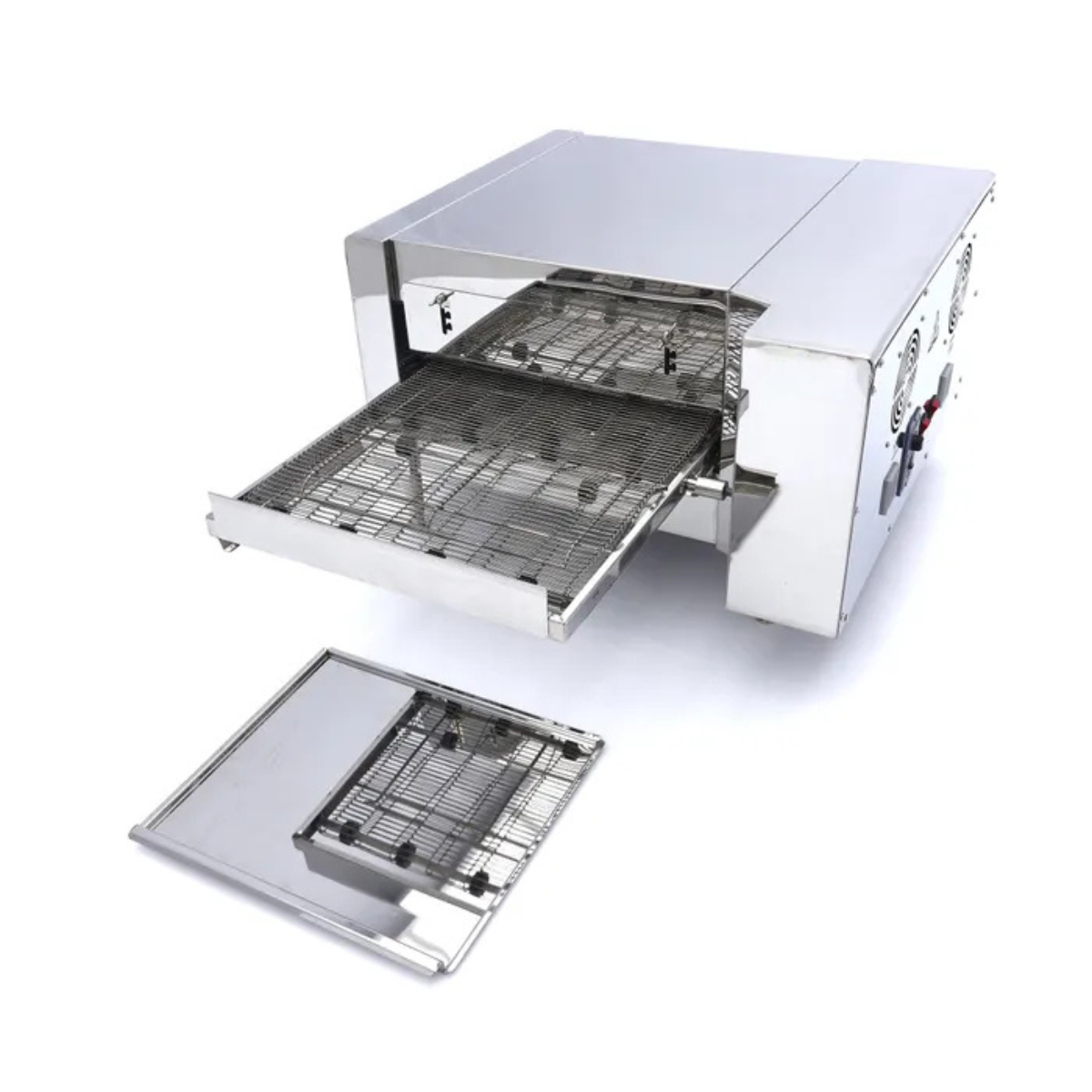 Cuptor Pizza cu Banda Transportoare, 30 Pizza/Ora, 2 x Ø20cm, Control Digital, 3400W - 8