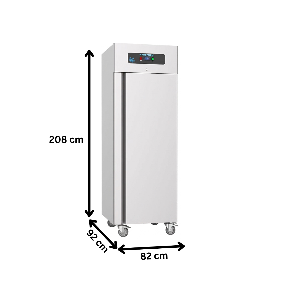 Dulap frigorific vertical FRENOX cu 1 usa, set de roti, filtru magnetic, pedala pentru deschiderea usii, 56 tavi 40*60, 700 lt - 8