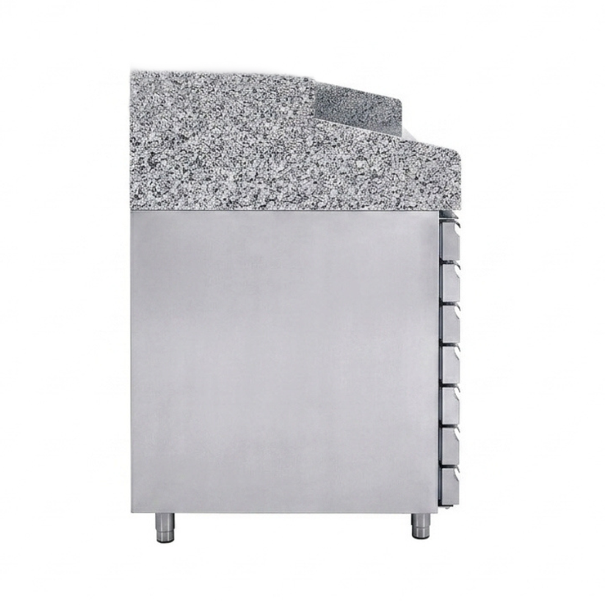 Masa rece pentru preparare pizza profesionala, blat din granit, racire ventilata, capacitate: 390 L - 5