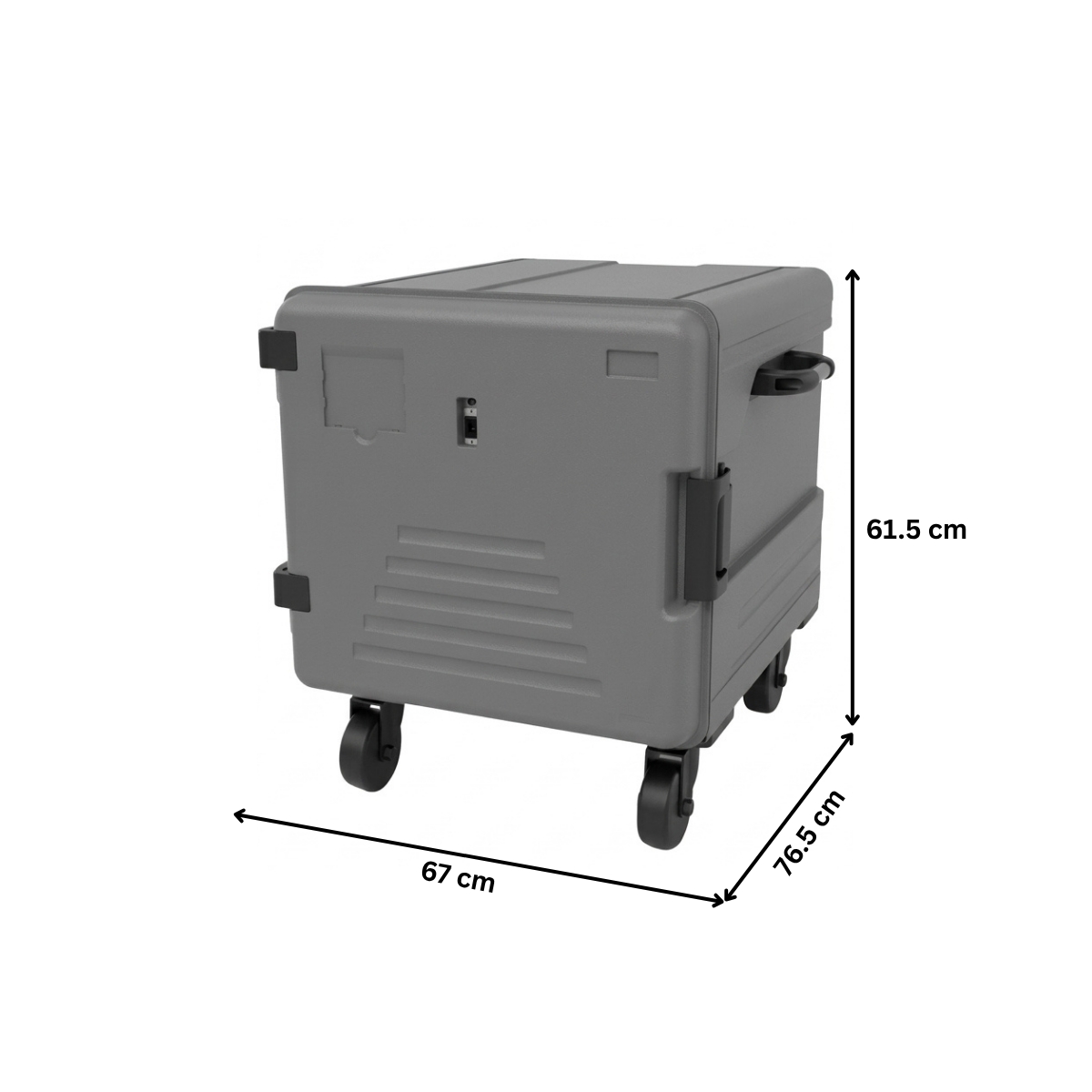 Termobox cu roti si deschidere laterala, capacitate: 180 Litri, Tavi 60*40 cm - 2