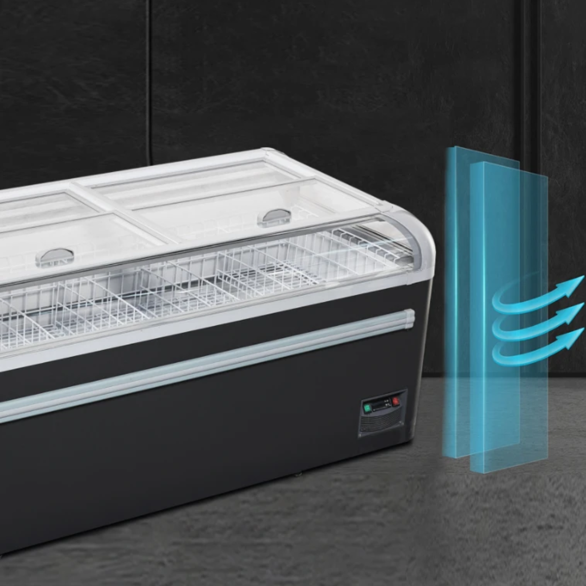 INSULA CONGELARE MODULARA CU USI GLISANTE DIN STICLA, 765 L, RACIRE VENTILATA NO FROST, -18°C - 4