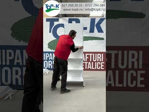 Raft metalic de perete 70*220 baza 50 cm si 4 polite de 40 cm - 9