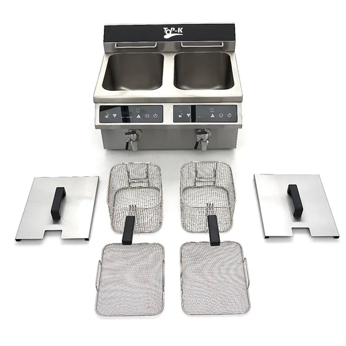 Friteuza dubla cu inductie electrica, capacitate 8+8 litri, panou de control digital - 7