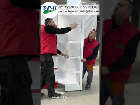 Raft metalic de perete coltar interior H220 baza 40 cm si 4 polite de 30 cm - 3