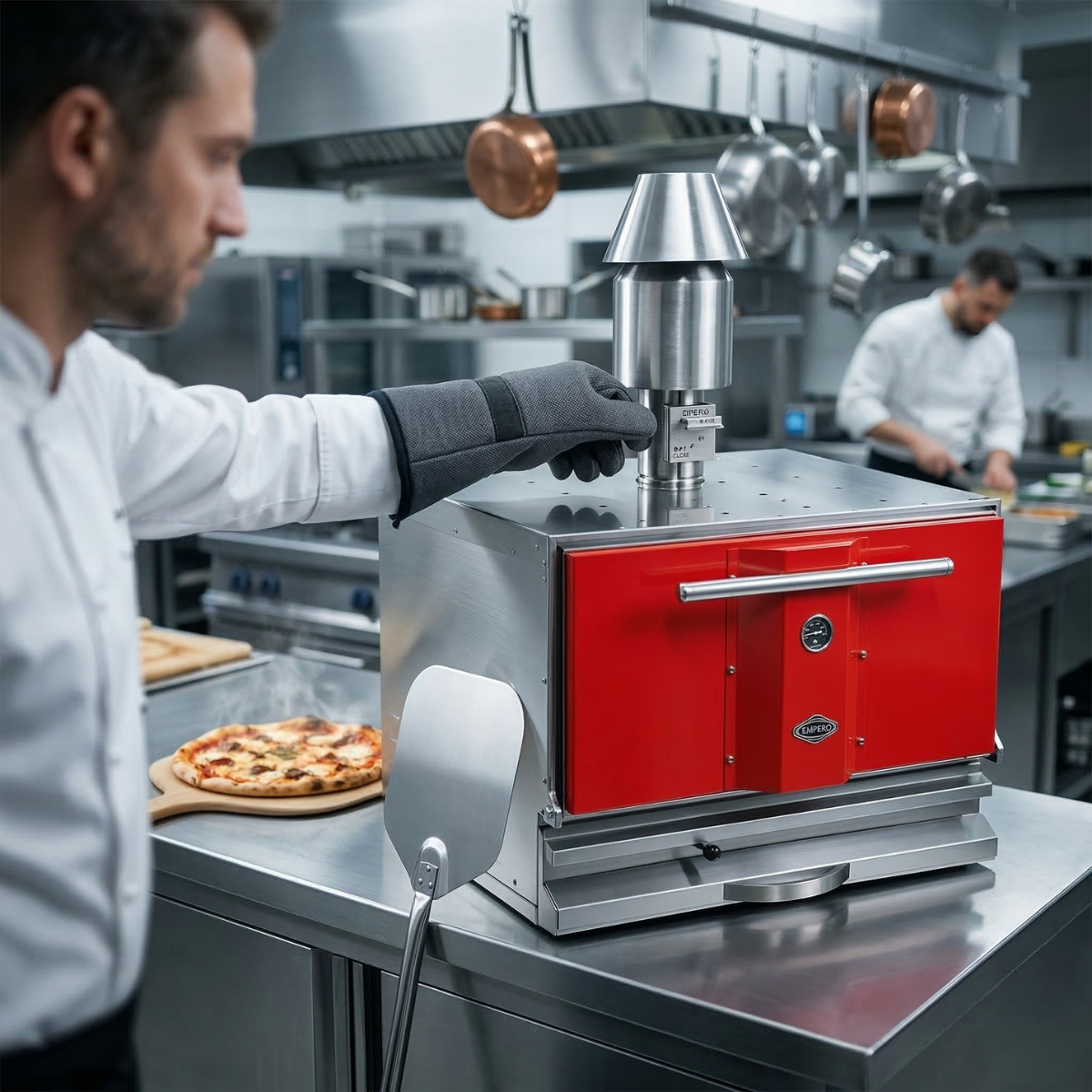 Cuptor profesional, inox, cu carbuni, 20 kg carne/h - 11