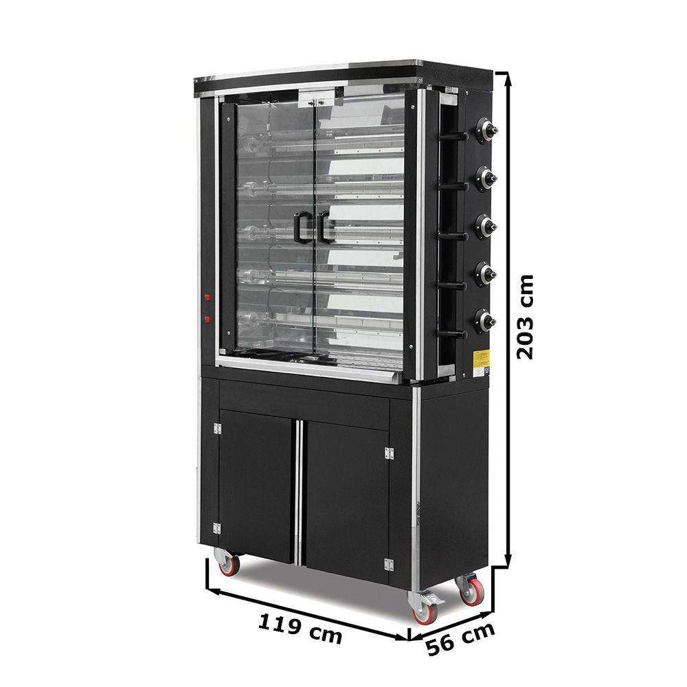 Rotisor profesional electric cu 5 tepuse, 30 pui - 5