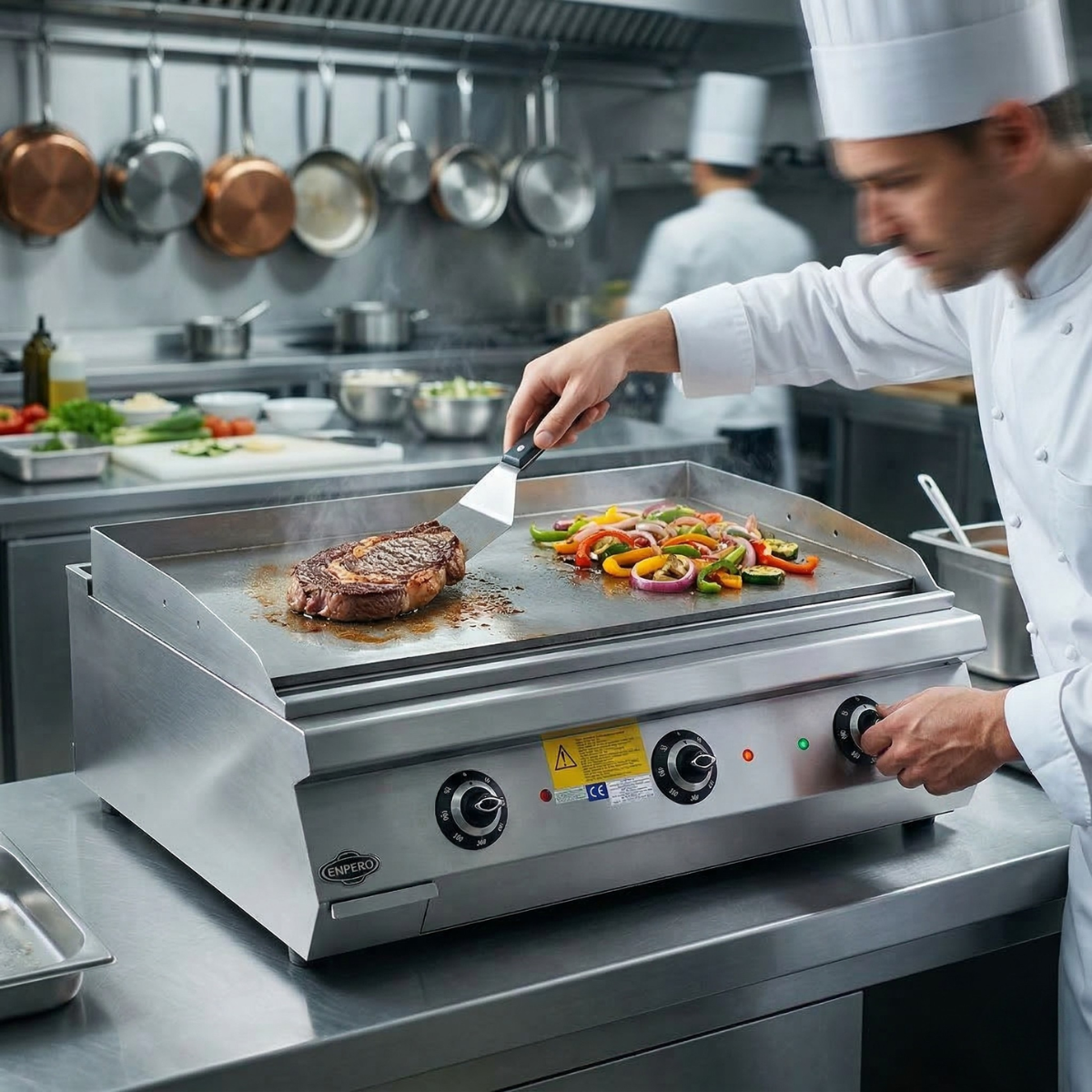 Grill electric profesional, inox, cu suprafata neteda PLUS, 120*90*30 cm - 2