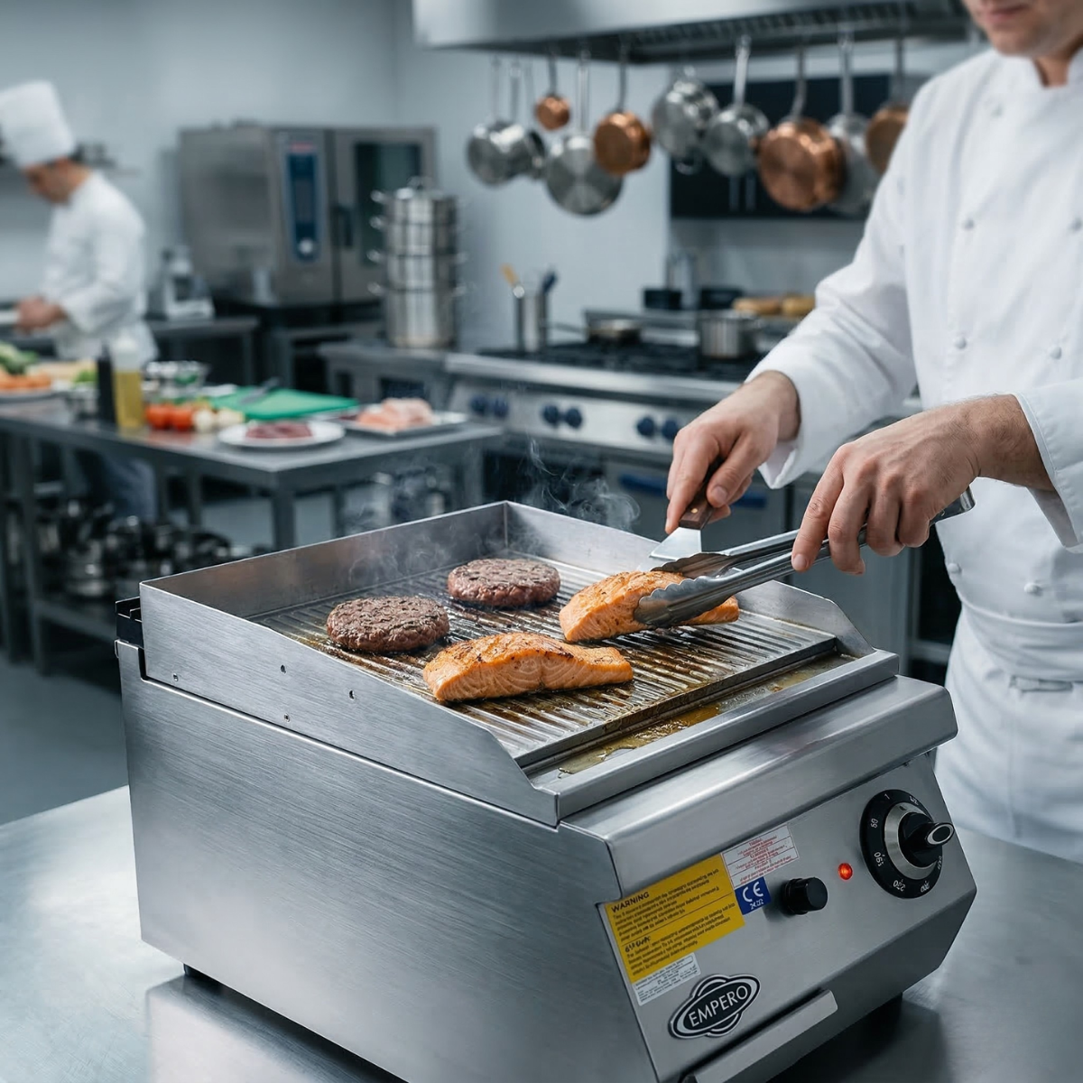 Grill electric profesional, inox, cu suprafata striata PLUS, 40*90*30 cm - 2