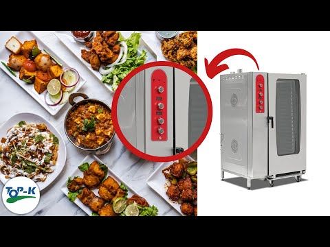 Cuptor profesional gastro pe gaz cu convectie si abur, panou electronic, 40 cuve GN1/1 + carucior - 2