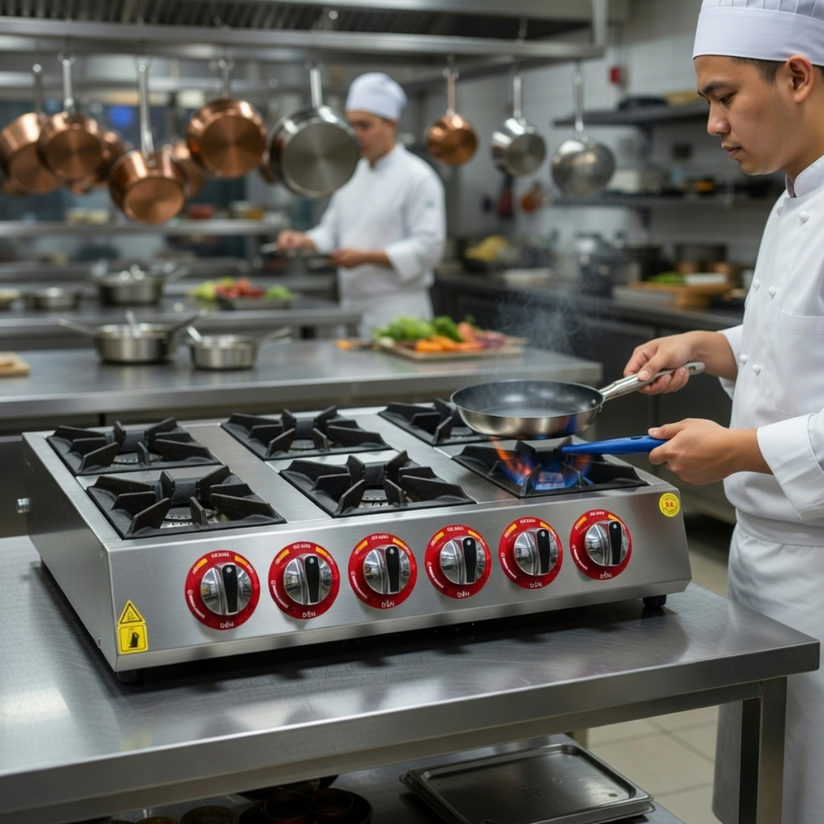 Masina de gatit pe gaz cu 6 arzatoare de banc, 75*55*16 cm - 3