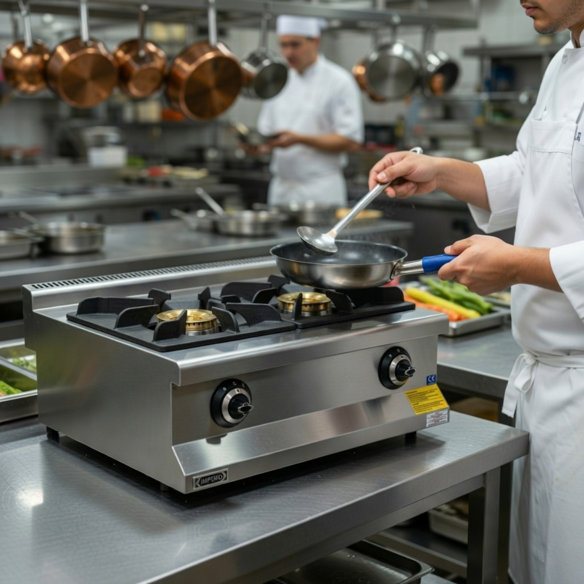 Masina de gatit pe gaz, inox, cu 2 arzatoare, 80*63*28 cm - 3