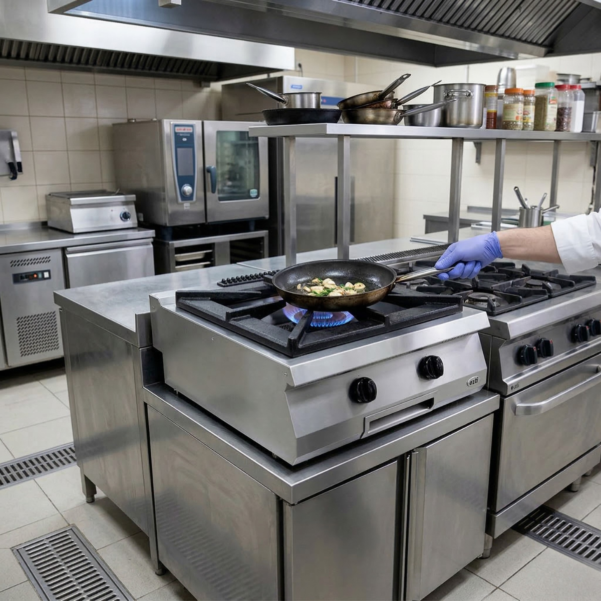 Masina de gatit pe gaz OZTI, inox, cu 1 arzator, 80*90*28 cm - 4