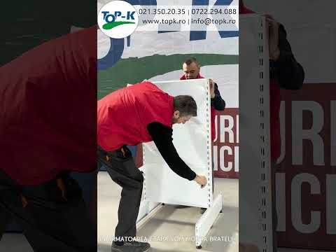 Raft metalic de mijloc (gondola) 100*180 baza 50 cm si 8 polite de 40 cm - 8