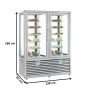 Thumbnail Vitrina frigorifica verticala dubla rotativa, profesionala, pentru cofetarie, 848 lt, 138*62*186 cm - 4