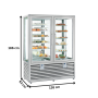 Thumbnail Vitrina frigorifica verticala dubla, pentru cofetarie, profesionala, 848 lt, 138*62*186 cm - 4