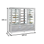 Thumbnail Vitrina congelare verticala, pentru cofetarie gelaterie, profesionala, 1388 lt, 205*62*186 cm - 5