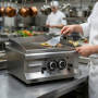 Thumbnail Grill electric profesional, inox, cu suprafata neteda si striata, 60*64*29 cm - 3