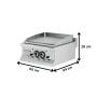 Thumbnail Grill electric profesional, inox, cu suprafata neteda si striata, 60*64*29 cm - 2