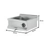 Thumbnail Bain marie profesional, electric, inox, 1 bazin, 60*64*29 cm - 1