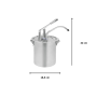 Thumbnail Dozator din inox cu pompa pt ketchup/mustar/maioneza 4.5 lt - 1