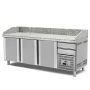 Thumbnail Masa preparare pizza, profesionala, inox, 2 sertare, 500 lt, 210*80*102 cm - 0