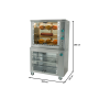 Thumbnail Rotisor profesional gaz cu dulap cald, 4 tepuse, dulap cald, 20 pui - 1