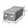 Thumbnail Bain marie profesional, gaz, OZTI, inox, 1 bazin, 40*90*28 cm - 1